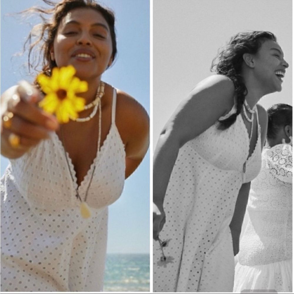 Anthropologie Forever That Girl Eyelet Maxi Dress Size S/P - Picture 6 of 9